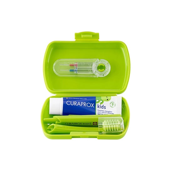 Curaprox Kids Travel Kit Verde 6-12 Anos