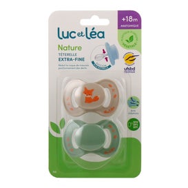Luc et Lea Nature Chupete Zorro +18M 2uds
