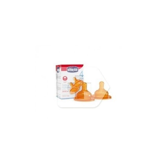 Chicco tetina silicona normal regulable +4M 2uds