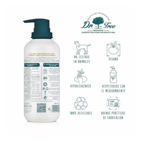Dr. Tree Champú Dermoprotector Cuero Cabelludo Sensible 400ml