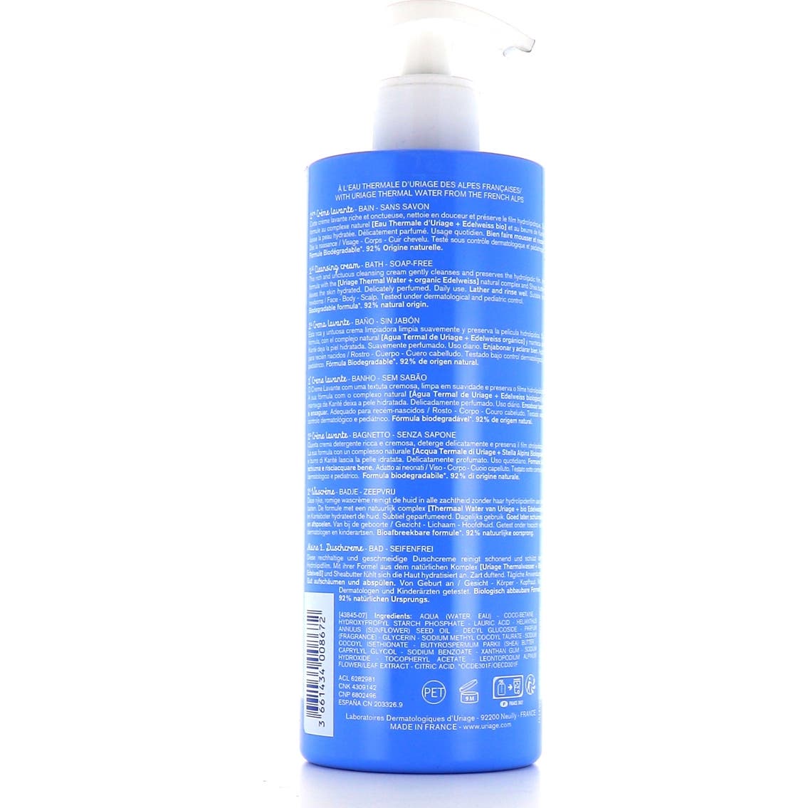 Uriage Bebé 1º Creme Lavante 2x500ml