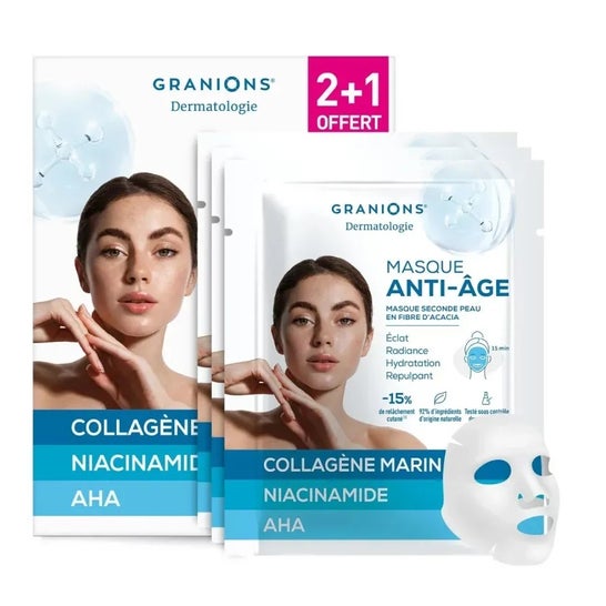 Granions Mascarilla Segunda Piel Anti-Edad 3x22 ml