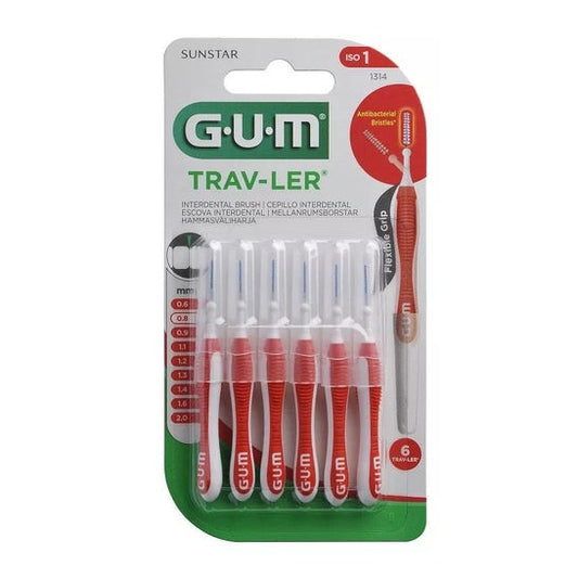 GUM Trav-Ler Cepillo Interdental 0.8mm 6uds