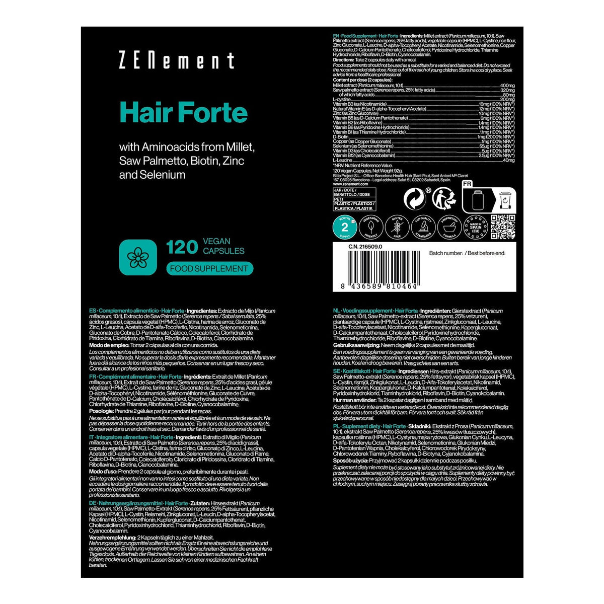 Zenement Hair Forte 120 vcaps
