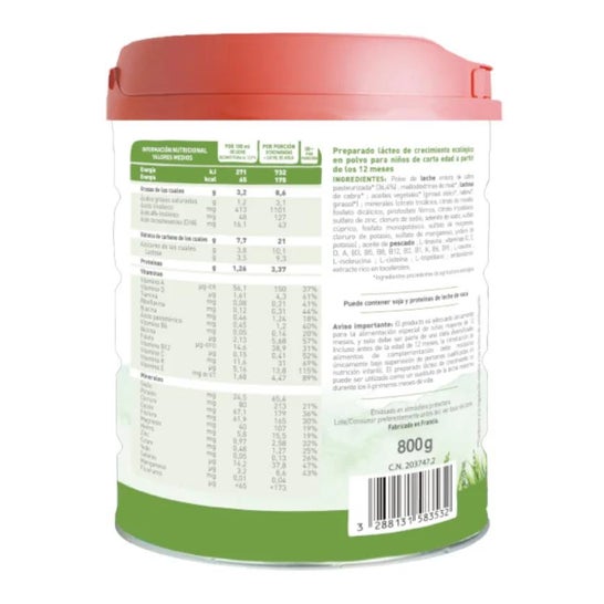 BabyBio Leche Caprea 3 Bio 3x800g