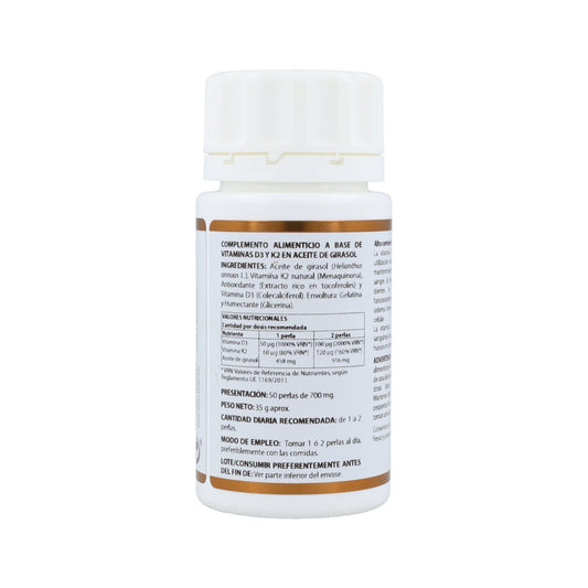 Holovit Vitamina D3 2.000UI + K2 60µg 50 perlas