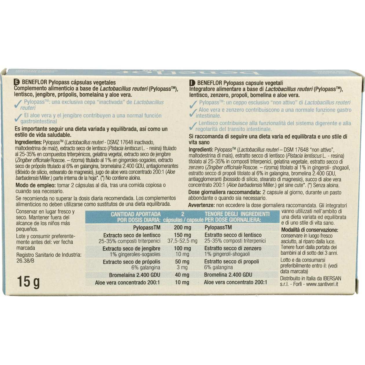 Santiveri Beneflor Pylopass Capsulas