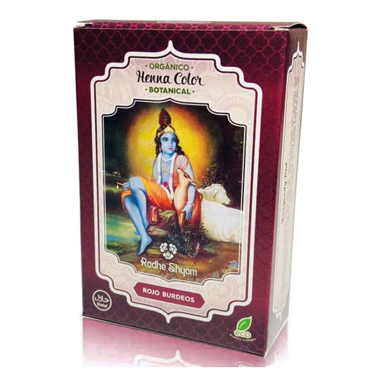 Radhe Shyam Henna Polvo Rojo Burdeos 100g