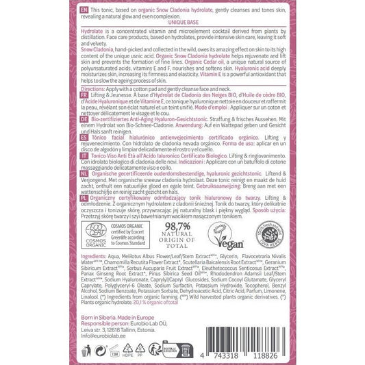 Natura Siberica Tónico Facial Hialurónico Anti Age 150ml