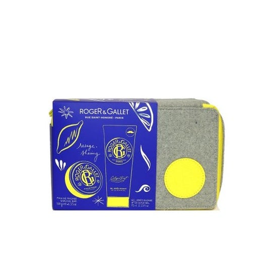 Roger & Gallet Estuche Twist Barra de Afeitar + Gel After Shave 3uds