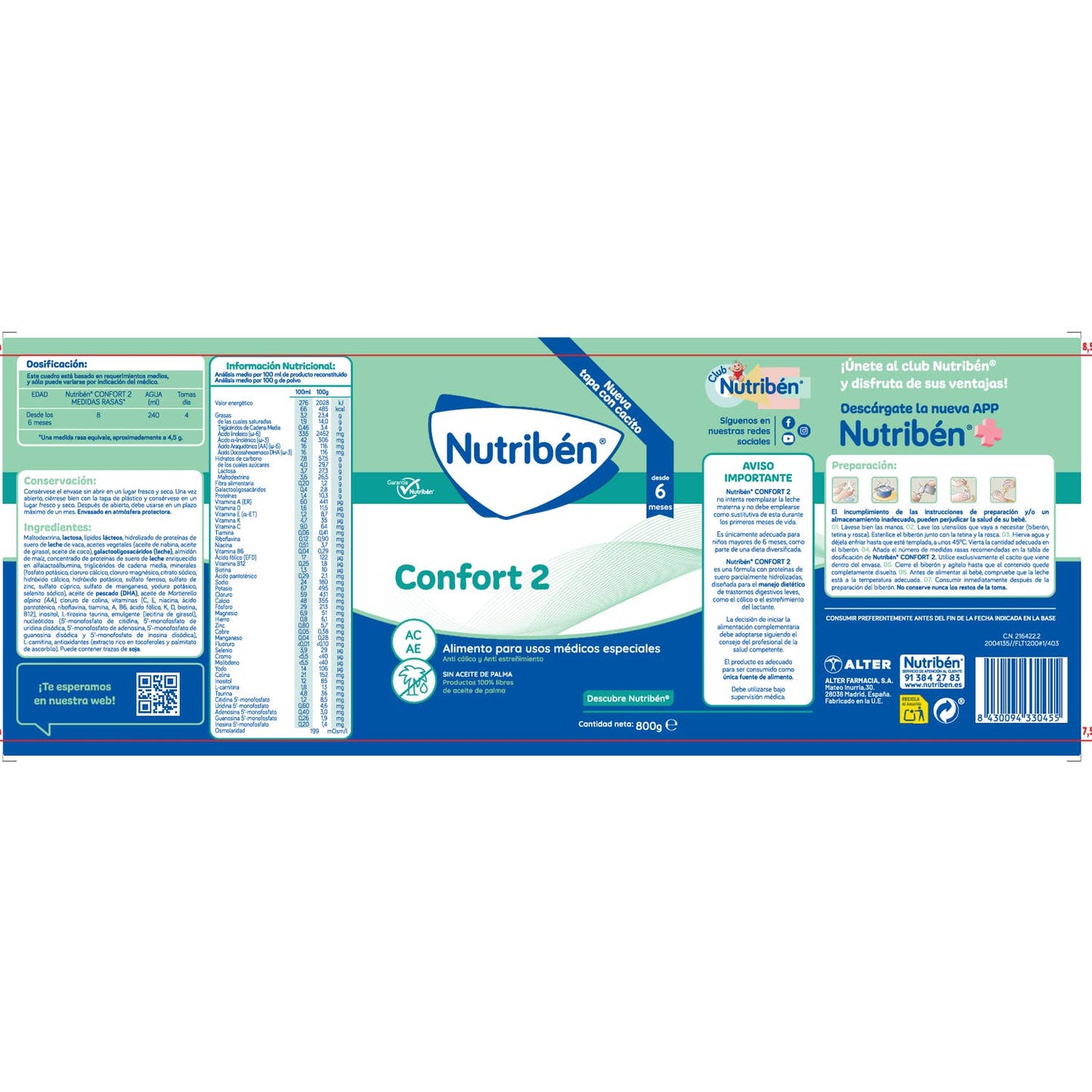 Nutriben confort 2 800g