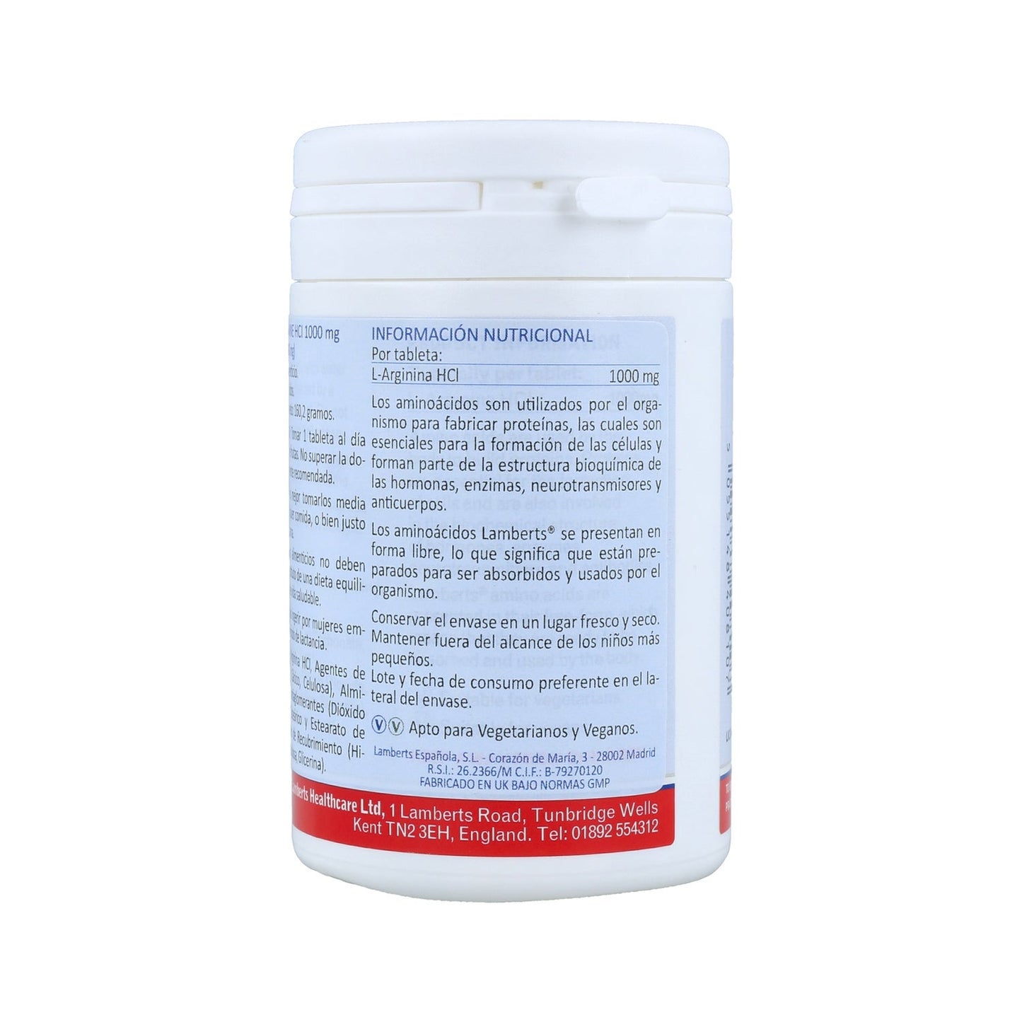 Lamberts L-arginina Hci 1000 mg 90 comp