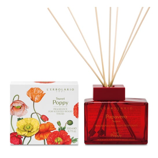 L'Erbolario Papavero Soave Fragancia Maderas Perfumadas 200ml