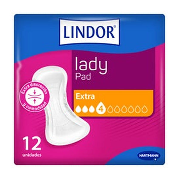 Lindor Lady Pad Compresas Extra 12uds