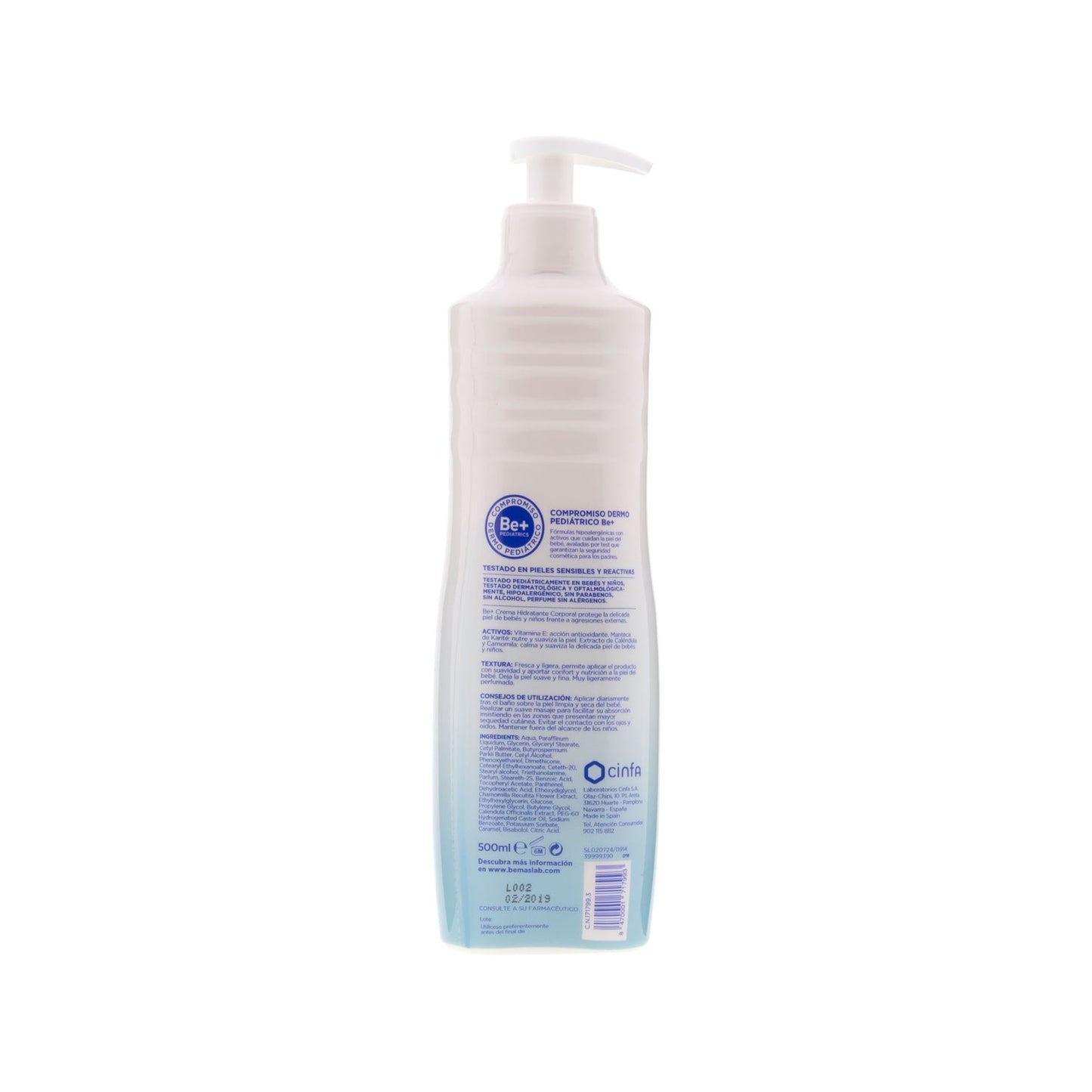 Be+ Pediatrics loción hidratante corporal 500ml