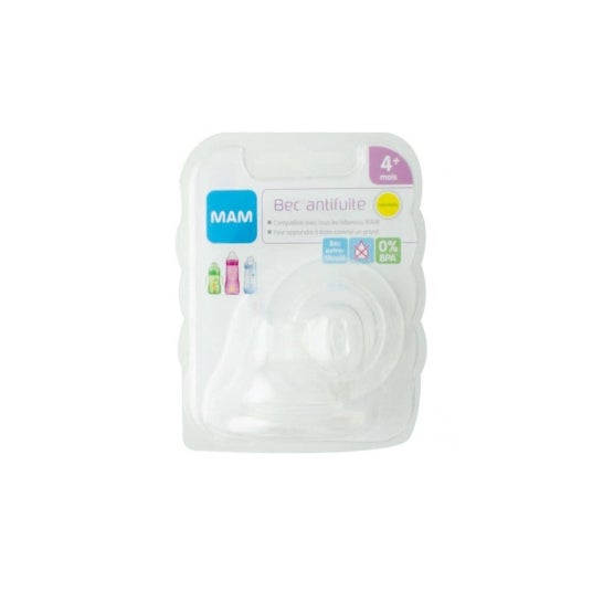 MAM Juego de 2 boquillas de silicona anti-fugas