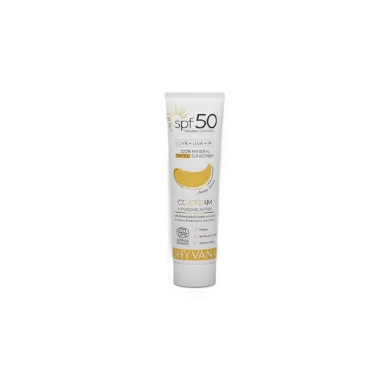 Dhyvana CC Cream Protector Solar 100% Mineral Tono Amber Honey SPF50 50ml
