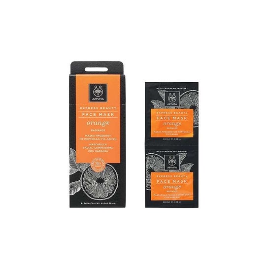 Apivita Mascarilla Facial Resplandor Naranja 2x8ml