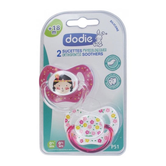 Dodie Chupete Fisiológico +18m Silicona nº51 2uds