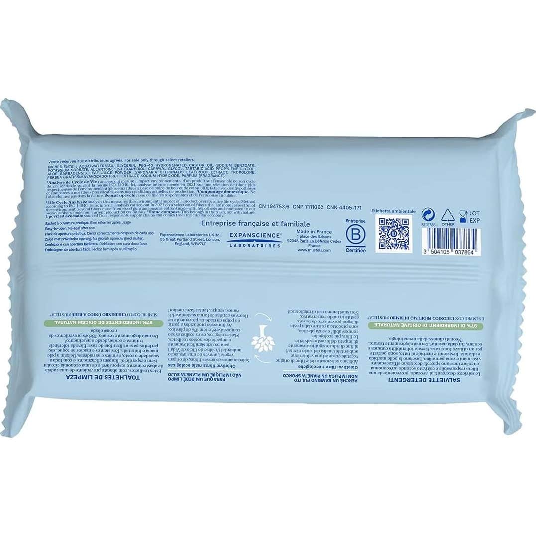 Mustela Toallitas Limpiadoras Aguacate Bio 3x60uds