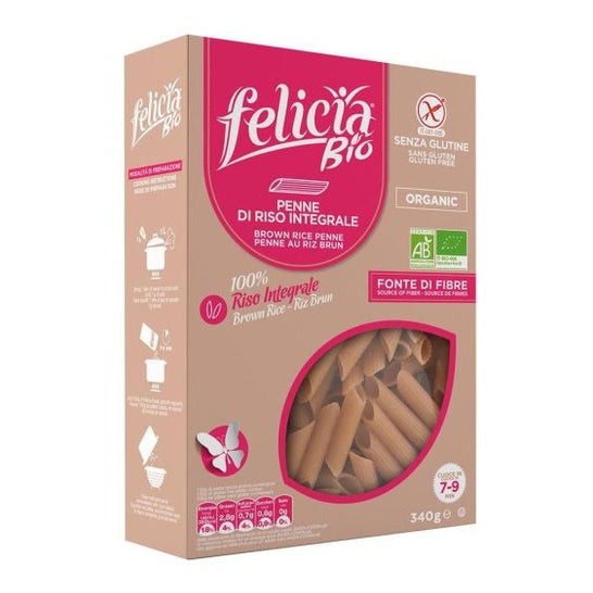 Felicia Bio Pasta Penne Rigate Con Arroz Integral 340g