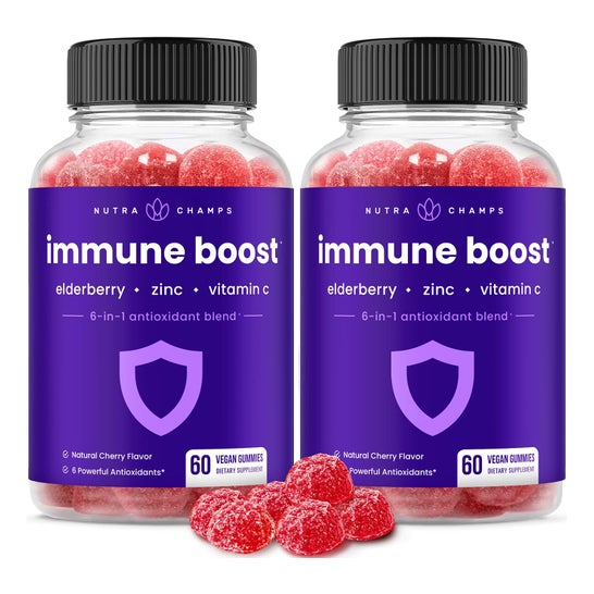 NutraChamps Immune Boost Elderberry Zinc Vitamin C 60 caps