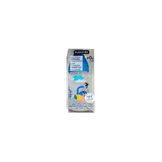 Suavinex Biberón T. Redonda Silicona 3P +0m 270ml 1ud