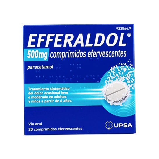 Efferaldol 500mg 20 comprimidos efervescentes