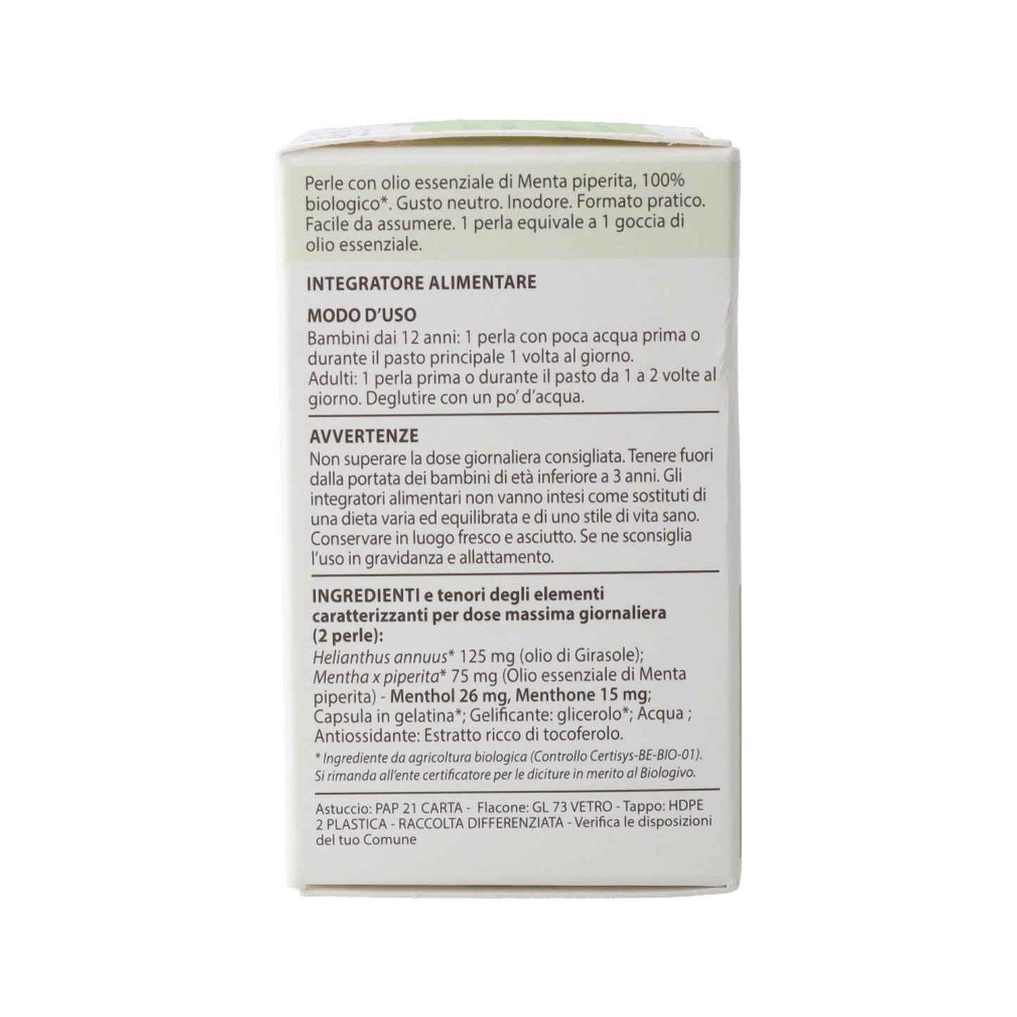 Pranarôm Perlas de Aceite Esencial de Menta Piperita BIO 60caps