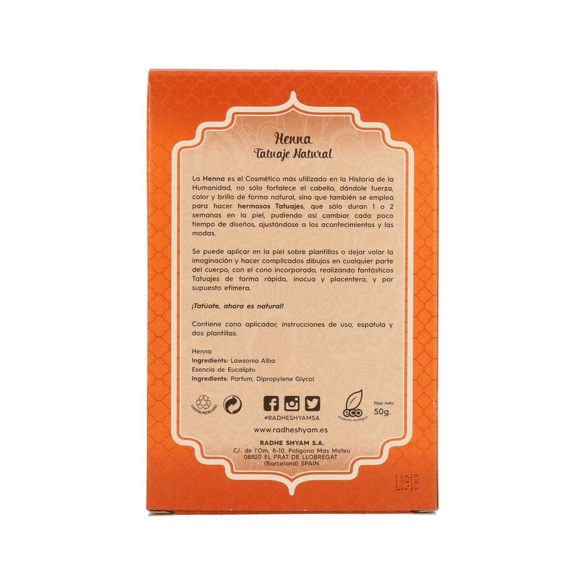 Radhe Shyam Henna Tatuaje Natural