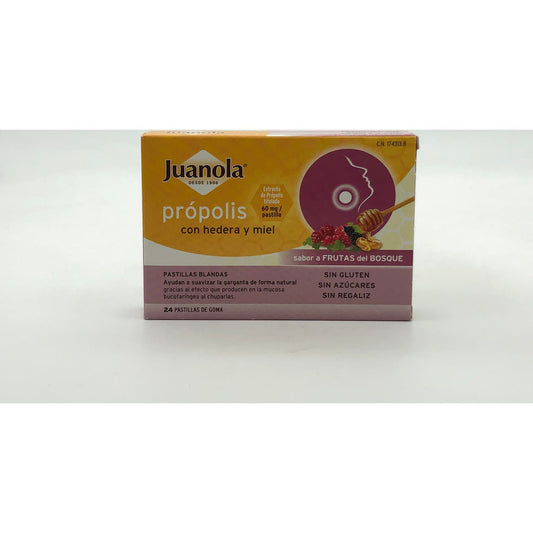 Juanola® pastillas própolis hiedra y frutas del bosque 24uds