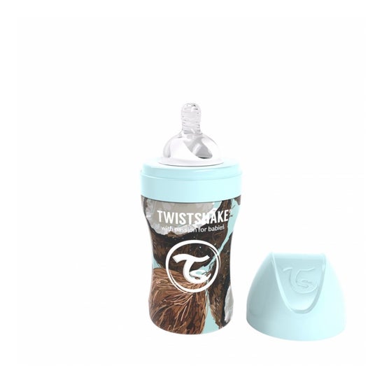 Twistshake Biberón Acero Coco Anticólico +2M 260ml