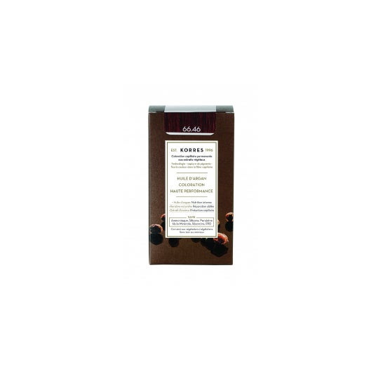 Korres Huile d'Argan Coloration 66.46 Foncé Cuivré Violine Intense 50 ml