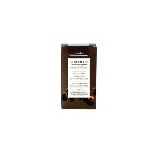 Korres Huile d'Argan Coloration 66.46 Foncé Cuivré Violine Intense 50 ml