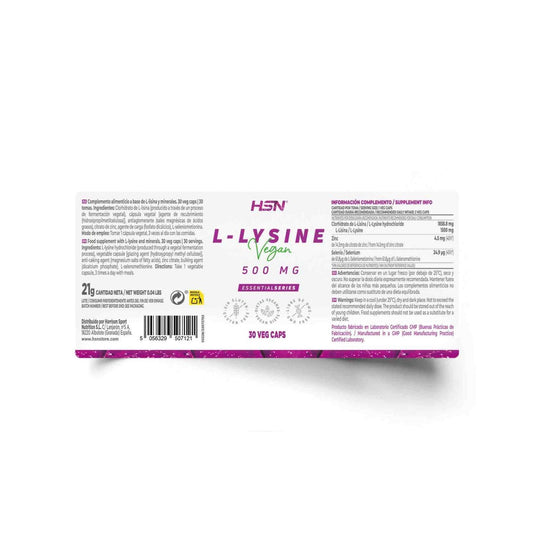 HSN L-Lisina 500mg 30vcaps