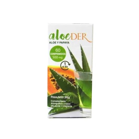 AloeDER Aloe y Papaya 500mg 60comp
