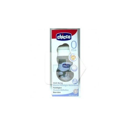 Chicco® biberón fisiologico tetina látex boca ancha flujo normal unisex 150ml 1ud
