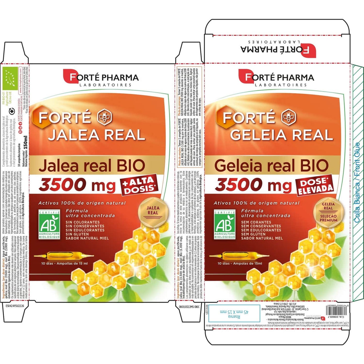 Forté Pharma Forté Jalea Real Bio 3500mg 2x10ampollas