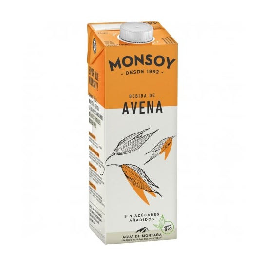 Monsoy Bebida Vegetal de Avena Sin Azúcar Bio 1000 ml