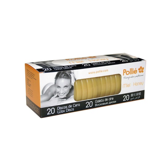 Eurostil Pollié Discos Cera Caliente Miel Piel Sensible 20uds