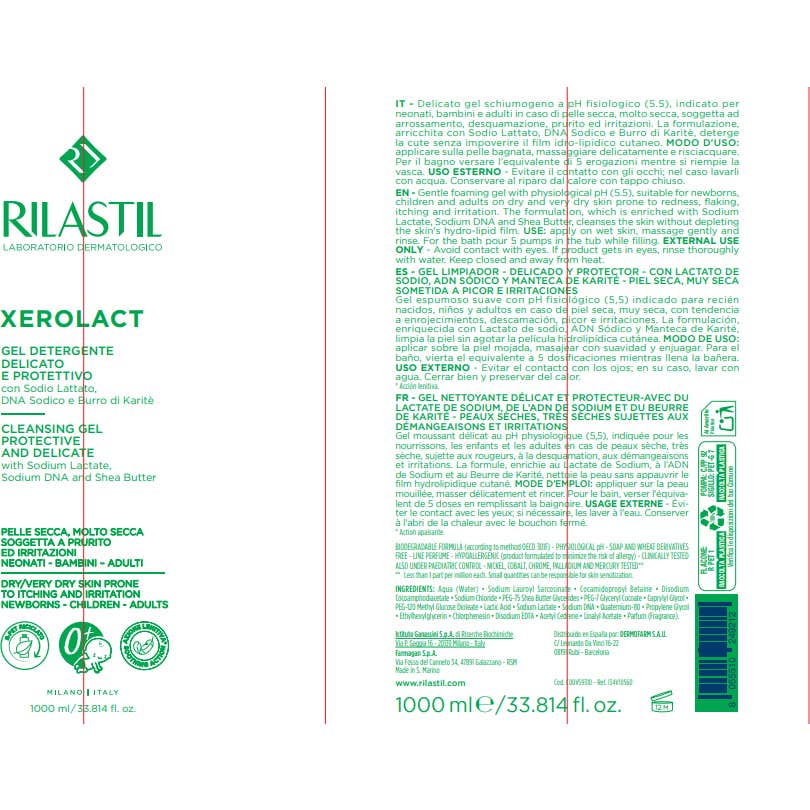 Rilastil Xerolact Gel Limpiador Reparador 1000ml