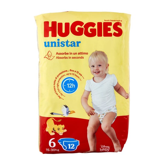 Huggies Unistar Pañal Talla 6 15-30Kg 12uds
