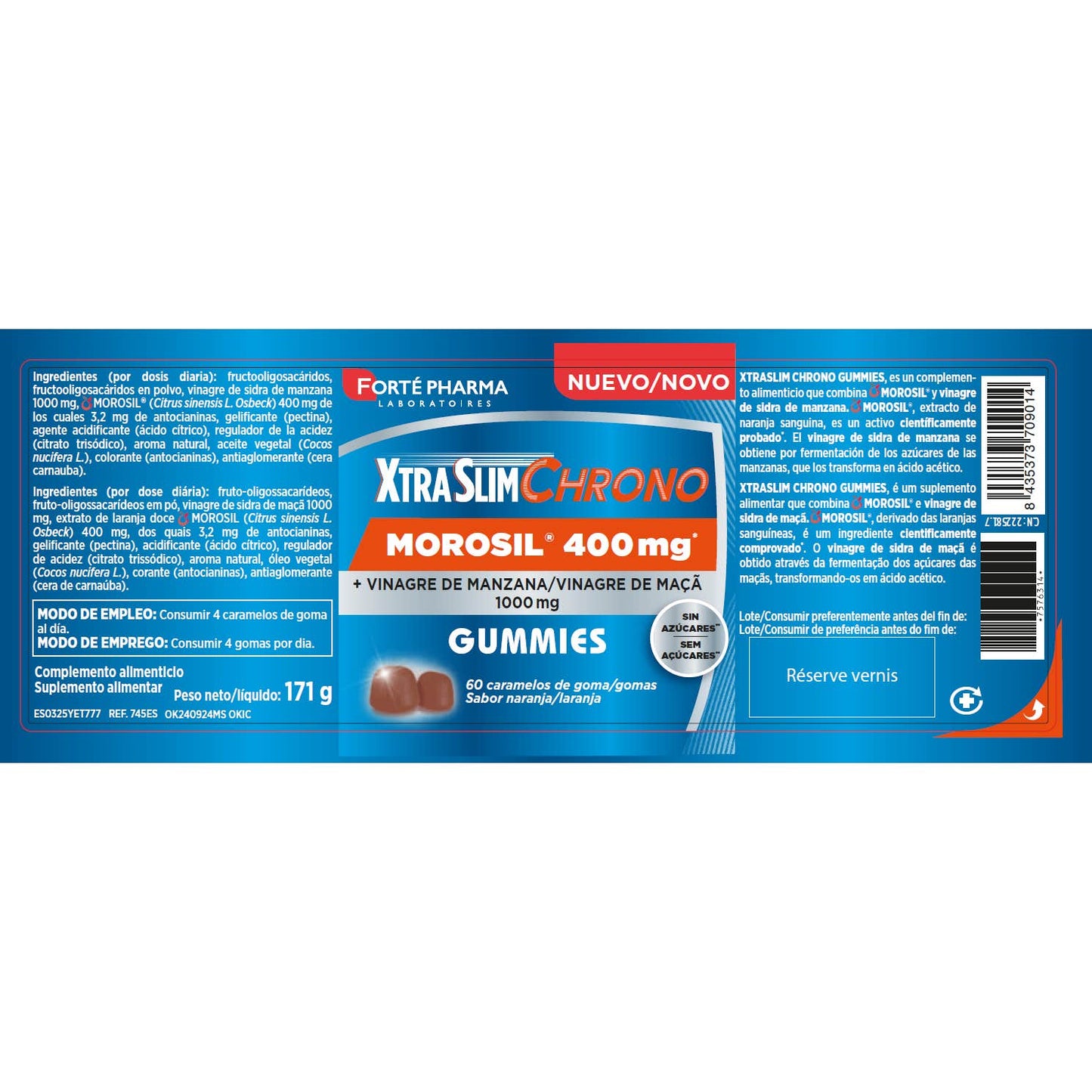Forté Pharma Xtraslim Chrono 60 Gummies