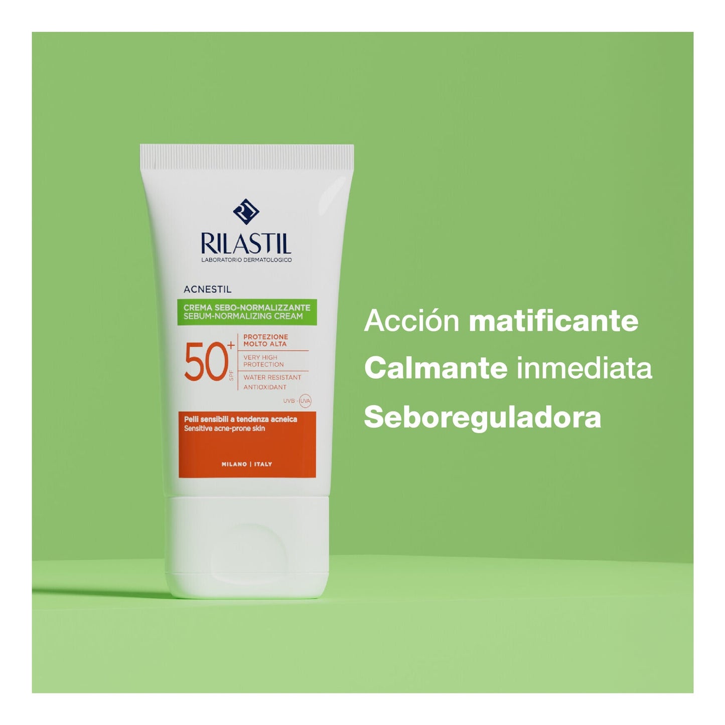 Rilastil Sun System Acnestil Crema Seborreguladora SPF50+ 40ml
