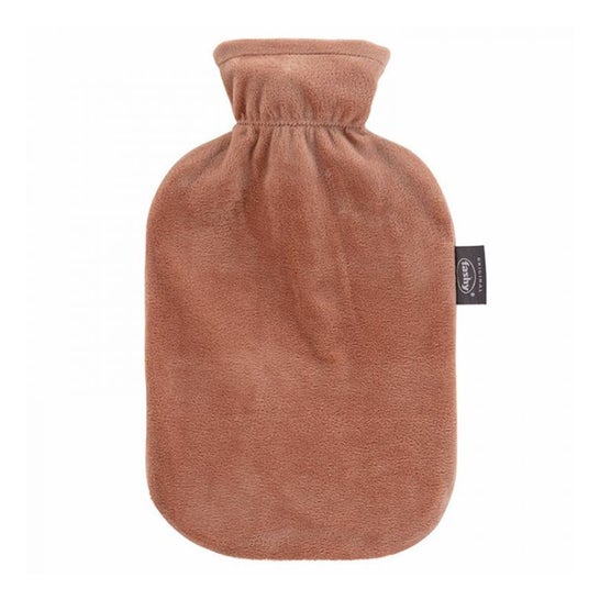 Fashy Bolsa de Agua Cubierta Terciopelo Marrón 2l 1ud