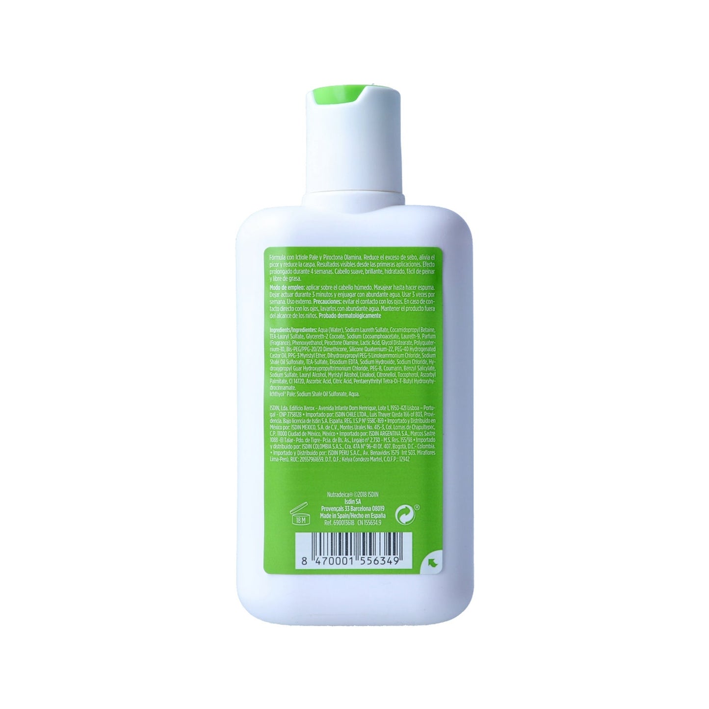 ISDIN Shampoo Nutradeica Champú Anticaspa Grasa 200ml