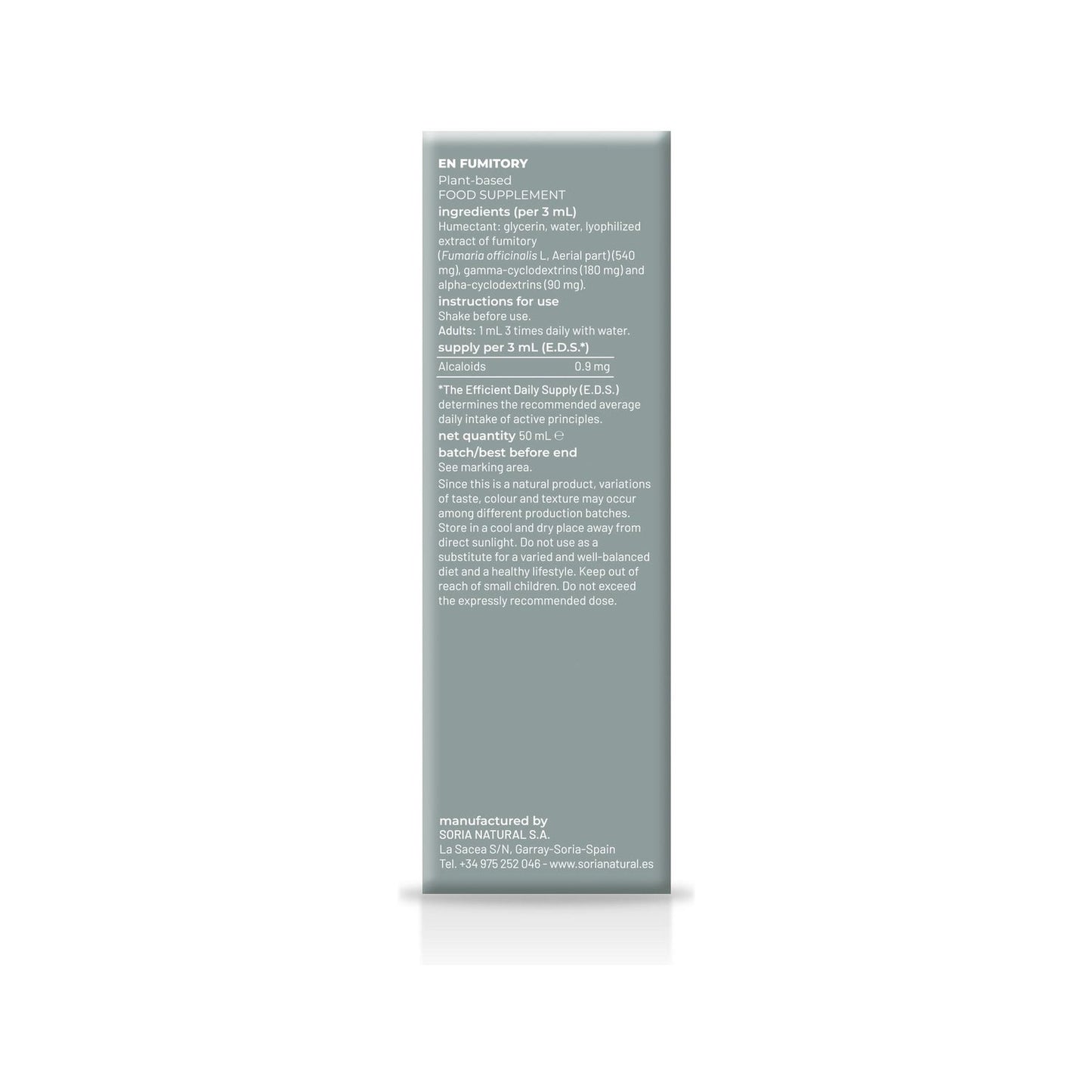 Extracto Fumaria Xxi 50 Ml Soria Natural