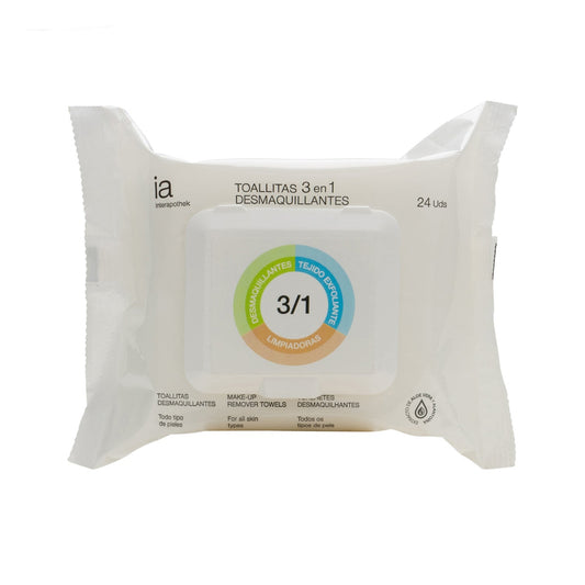 Interapothek toallitas desmaquillantes 3 en 1 24uds