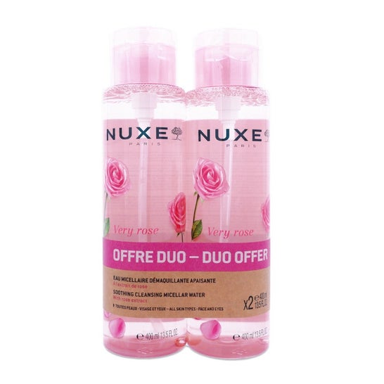 Nuxe Very Rose Agua Micelar Desmaquillante Calmante 2x400ml