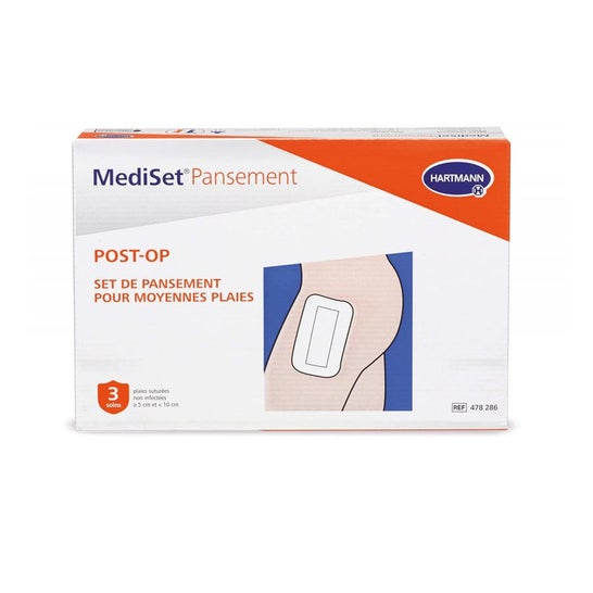 Mediset Vendaje Post-Operatorio Mediano Heridas 3uds